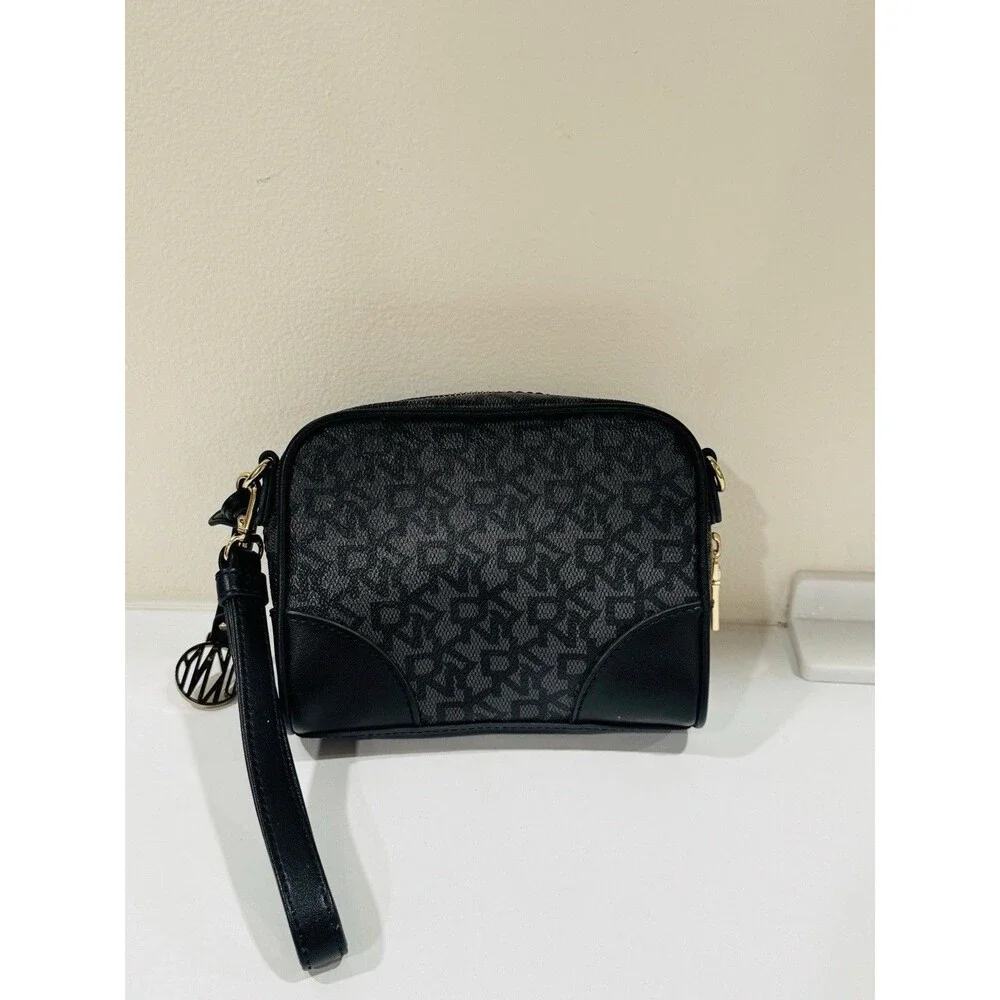 WOMEN'S DKNY BLACK SMALL MEDIUM CROSSBODY PURSE WITHOUT SHOULDER STRAP